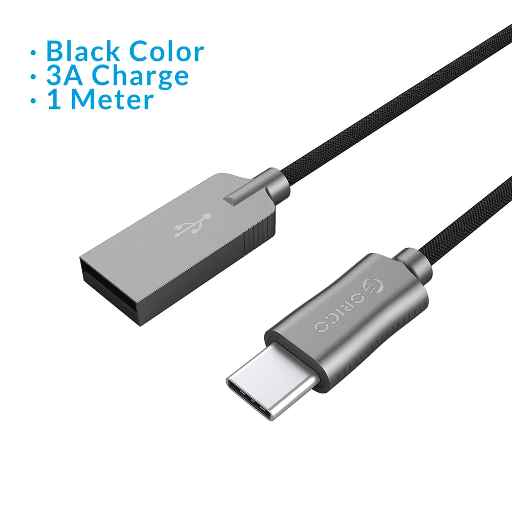 ORICO HCU usb type C кабель 3 фута 100 см 2,4 A кабель для быстрой зарядки для huawei - Color: Black HCU