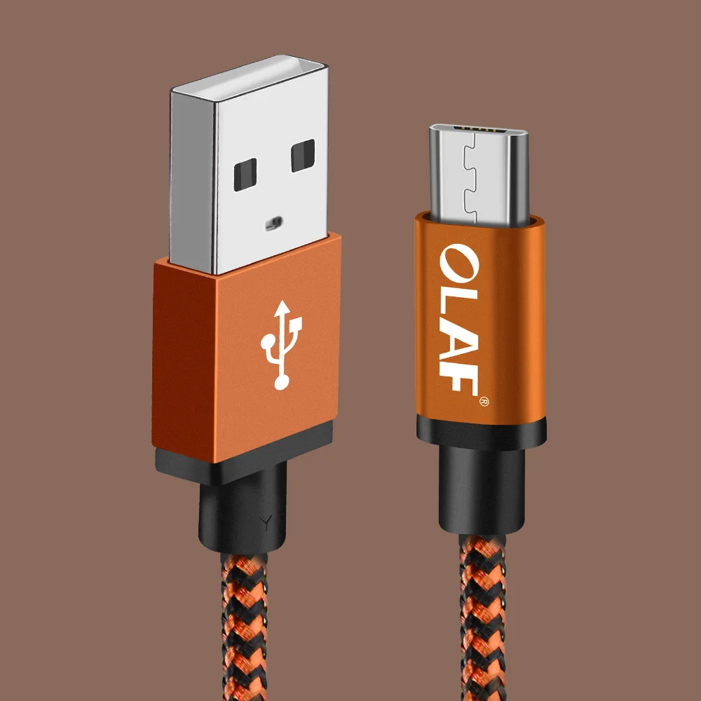 Orange Олаф Micro USB кабель 1 м 2 м 3 м type C USB C кабель для samsung huawei Xiaomi Быстрая зарядка USB кабель для iPhone 7 X Xs шнур для передачи данных - Цвет: Orange