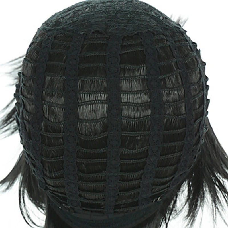 HAIRJOY женский блонд черный смешанный короткий кудрявый слоистый высокотемпературный парик из натуральных синтетических волос