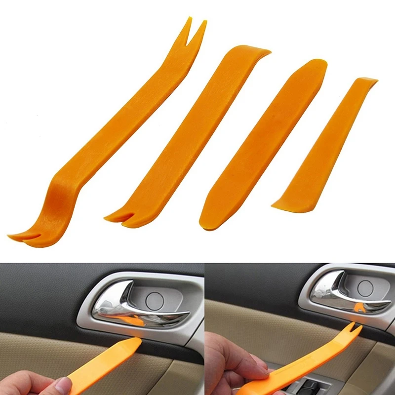 

4 шт оранжевый хорошее Применение Комплект автомобиль аудио инструмент двери кузова зажим Панель Даш пластиковый инструмент для удаления
