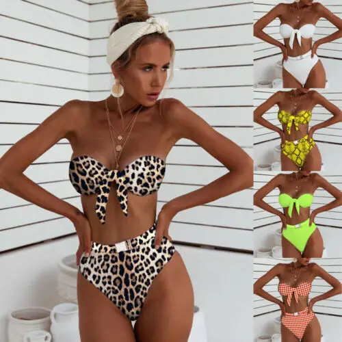 Бикини 2019 пикантное клетчатое бикини с эффектом пуш ап бюстгальтер на бретелях