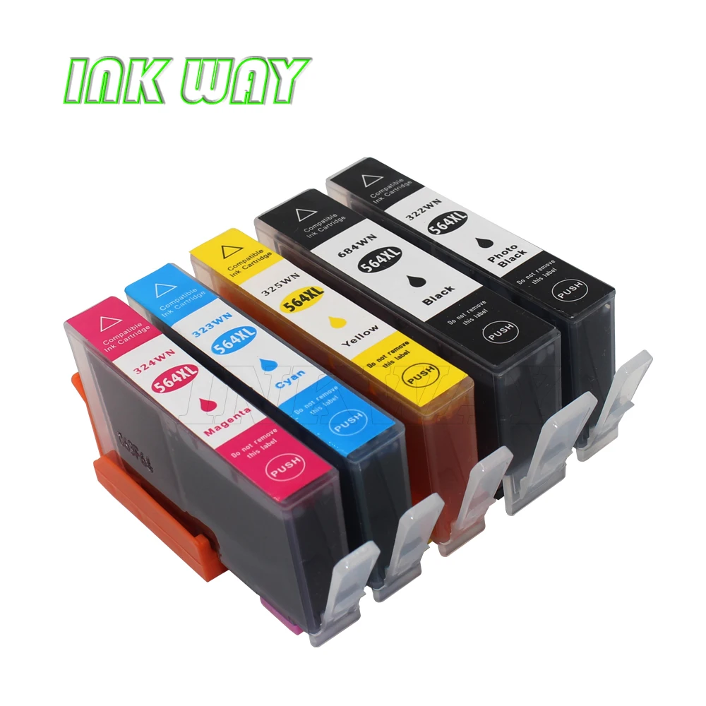 Чернильный путь 4 цвета сменный картридж для hp564 xl 2BK + 2 комплекта HP Premium C309A C410A