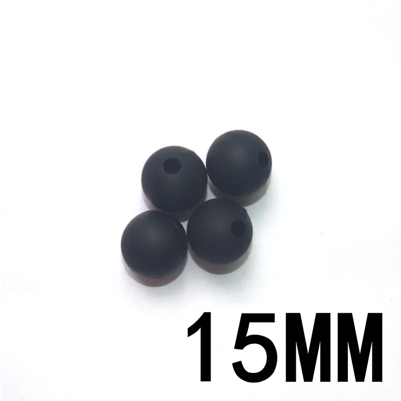 10 Smokey Black 50 шт Круглые Силиконовые Прорезыватели для зубов 15 мм Детские Прорезыватели из бисера пищевые силиконовые шарики игрушки для девочек DIY ожерелье для ухода за зубами - Цвет: 10 Smokey Black