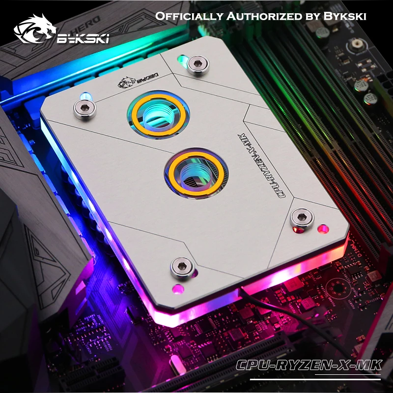 Водяной блок Bykski CPU RYZEN X MK для AMD AM3 + AM4 1950X TR4 X399 AURA поддержка водяного охлаждения