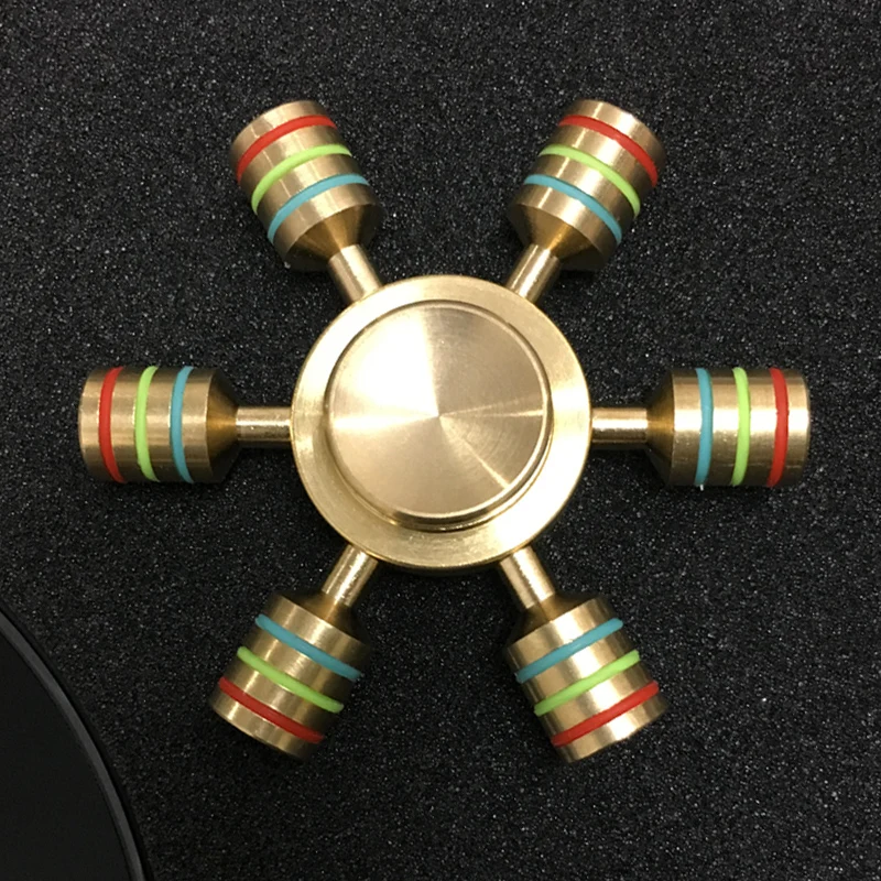 Радуга Спиннер палец ручной латунный Металл для аутизма взрослых Антистресс