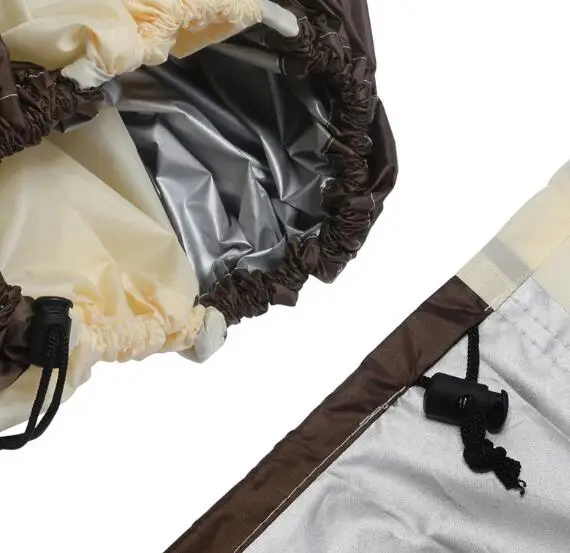 

Beige BBQ Grill Cover Gas Barbecue Heavy Duty Waterproof Outdoor For Weber Patio