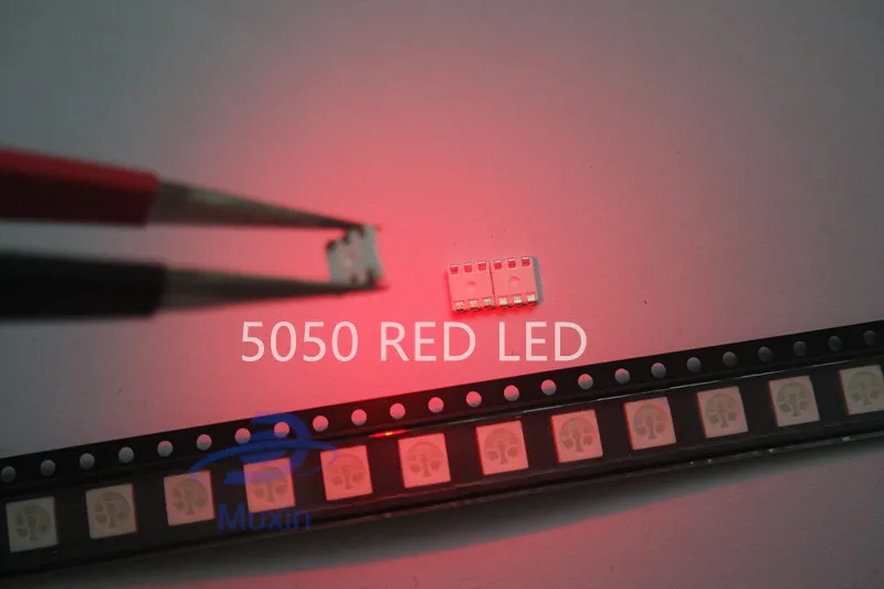 Чип светодиодный SMD 100 RGB smd5050 светодиодная PLCC-6 трехцветная LED лампа 60 мА