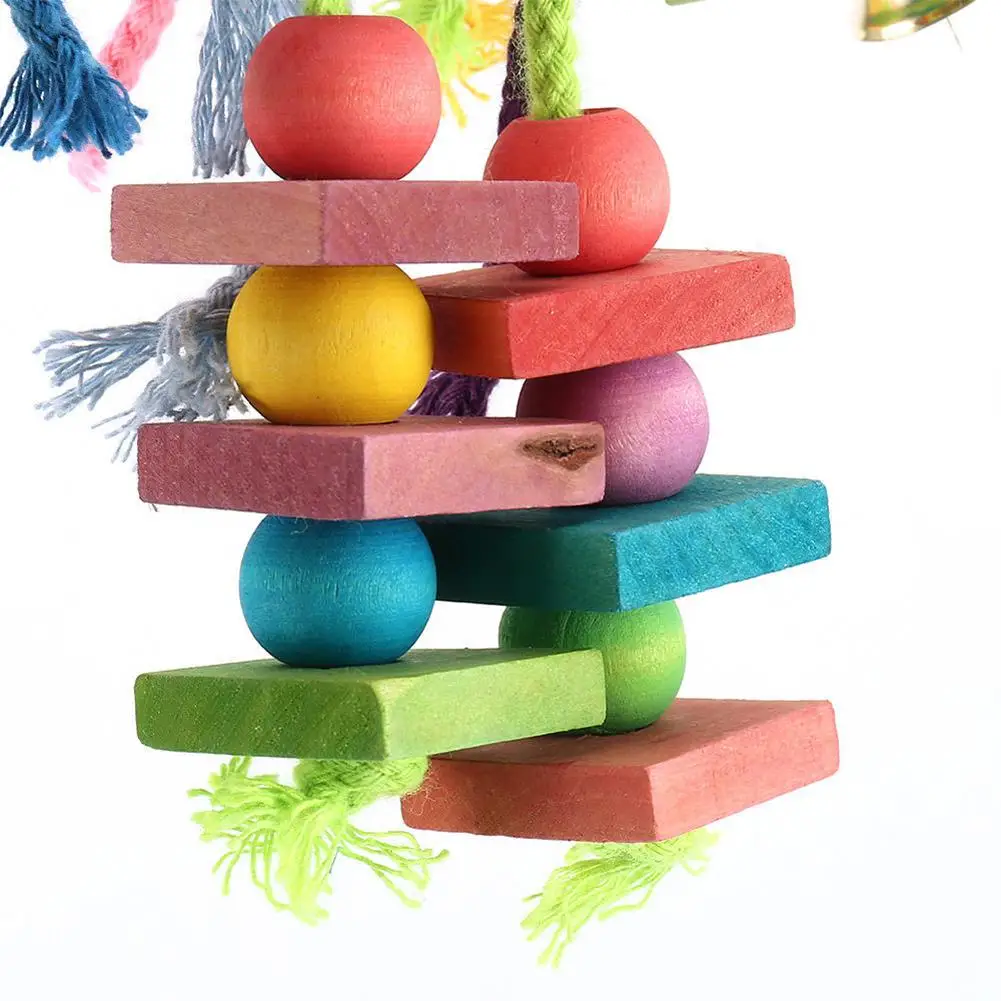 Adeeing красочные жевательные деревянные кирпичные игрушки для домашних животных с