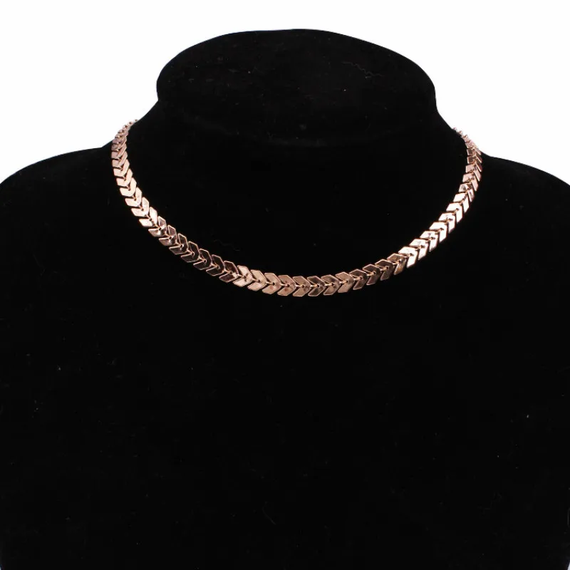 2021 Nova Moda Corrente gargантиha две камеры Colares fishbone Aviao Forma Cor Do Ouro Colar Plana joias|necklace tattoos|fashion
