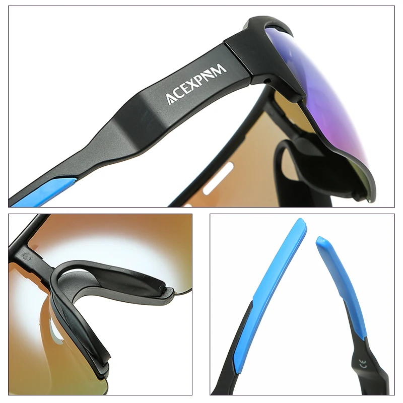 4 линзы поляризованные велосипедные очки для спорта на открытом воздухе мужские