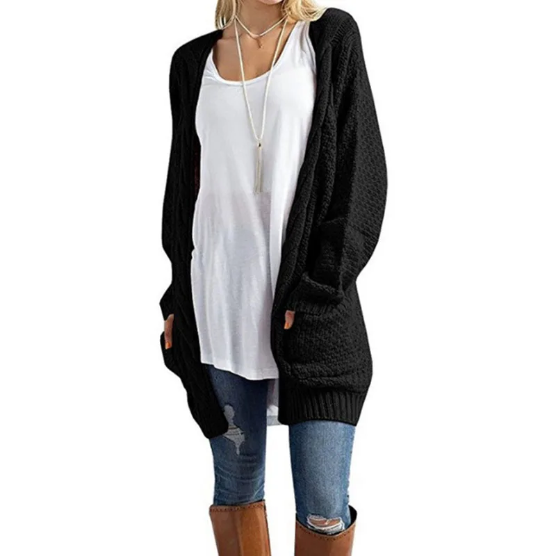 New Women's Casual Sweet Long Sleeve Open Front Chunky Warm Cardigans Cozy Sweater Plus |