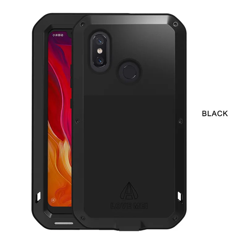 Алюминиевая металлическая броня для Xiaomi mi 8 чехол противоударный Прочный Полный корпус крышка Xiaomi mi 8 чехол Крышка mi 8 с Gorrila стеклянные крышки