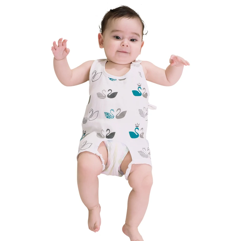 Живот ребенка Уход за тканью пижамы для детей bebe из бамбукового волокна марлевые из хлопка для малышей Детская одежда Carters летом для комбинезоны для новорожденных