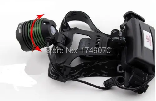 1800LM CREE XM-L T6 LED Adjustable Zoom Headlamp Headlight torch + Wall charger | Лампы и освещение