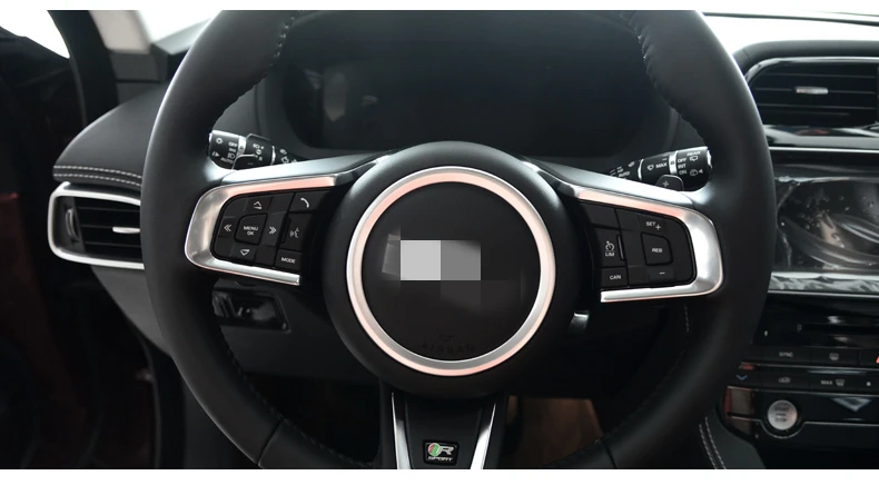 Steering wheel decorative circle sequins bright interior refit stickers Interior For Jaguar F-Pace F pace fpace X761 2016-2018 | Автомобили