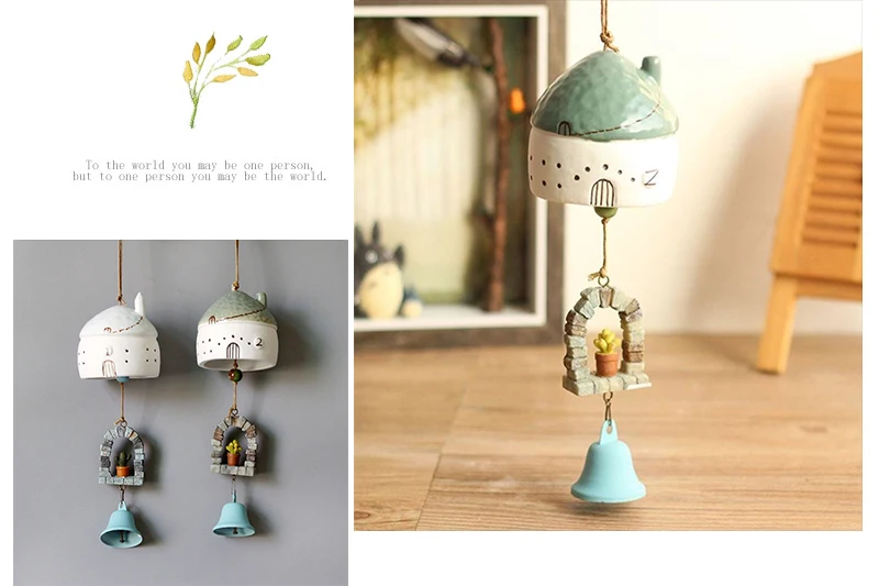 Пасторальный дом модель Windchime украшения для дома для сада, двора, улицы, гостиная декоративная керамика колокольчики удача Смола ветер Колокольчик Подарки