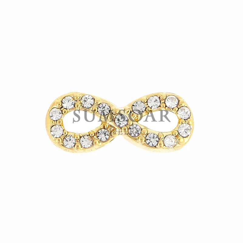 Somsoar Jewelry infinity с полностью хрустальным шармом подходит для кожаного браслета 10