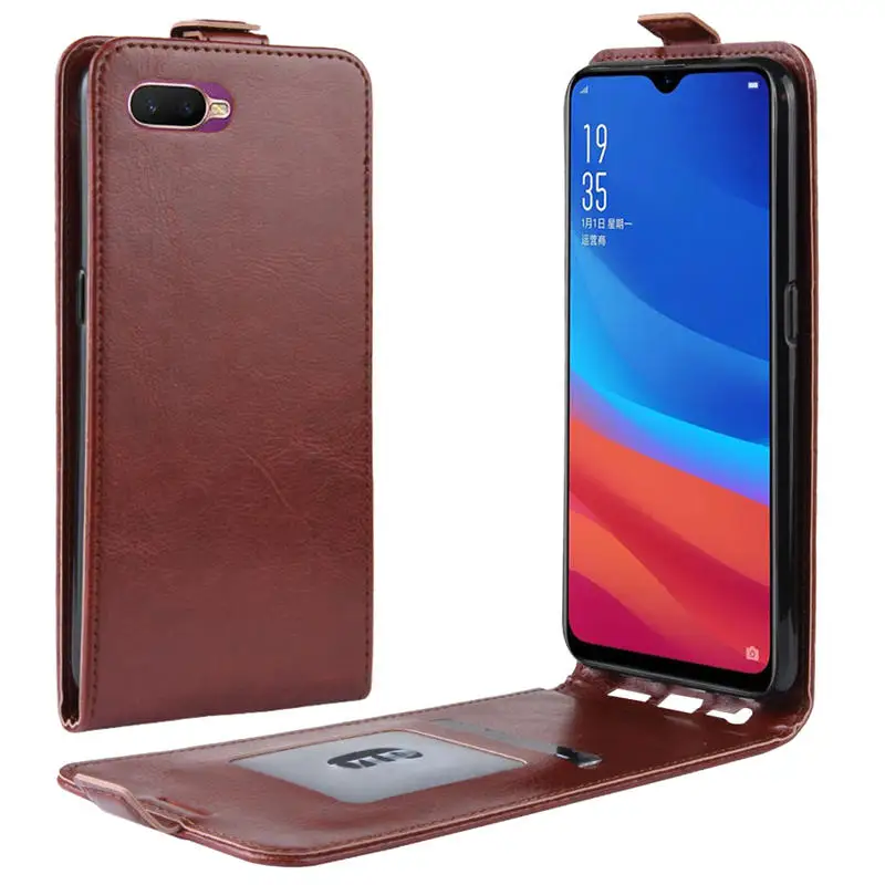 Brown OPPO A5S Чехол Флип Роскошный Бумажник чехол для телефона из искусственной кожи защитный чехол для OPPO A5S в 5S AX5S CPH1909 OPPOA5S OPPOAX5S чехол Крышка защитная сумка - Цвет: Brown