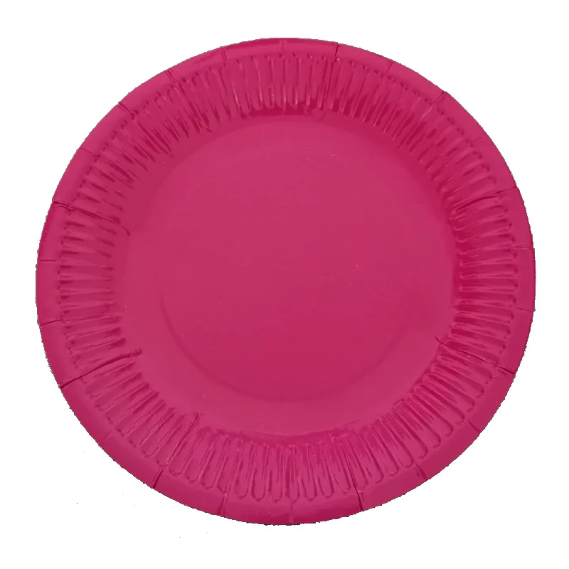 10pcs/lot Black plates kids birthday party supplies Solid Color paper dishes black color theme disposable | Дом и сад