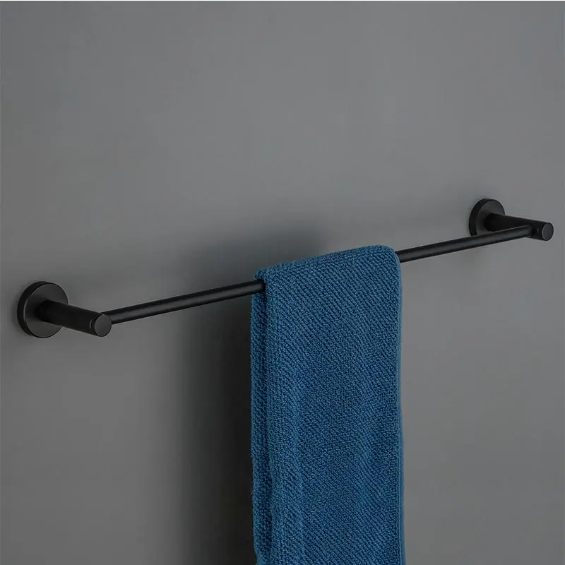 1Pc 60CM Towel Bars SMESITELI 304 нержавеющая сталь набор аксессуаров для ванной черный крючок для халата держатель для полотенец барная полка держатель для бумаги набор аксессуаров для ванной комнаты - Цвет: 1Pc 60CM Towel Bars