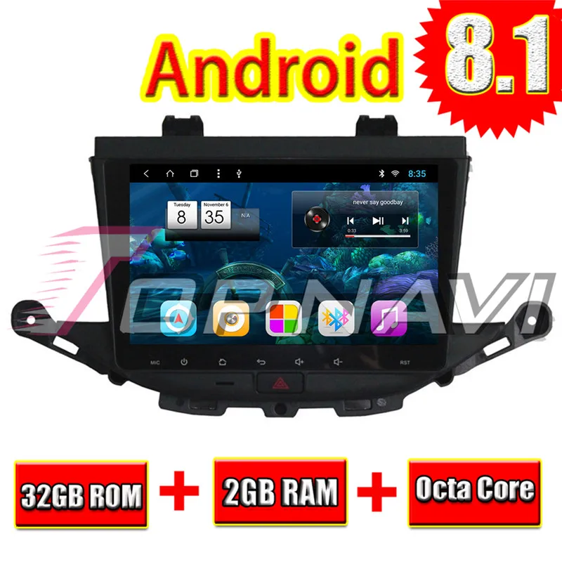 Автонавигатор 9 дюймов Android 8 1 2G RAM для Buick Verano GS 2016 Topnavi автомобильная аудиосистема