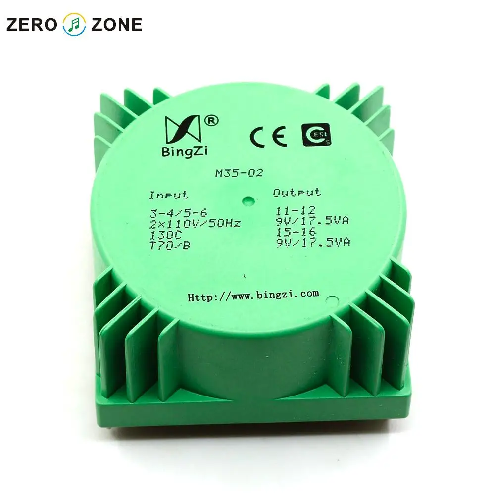 

GZLOZONE 35W Green Sealed Transformer Double 9V Double 110V Transformer For Amp