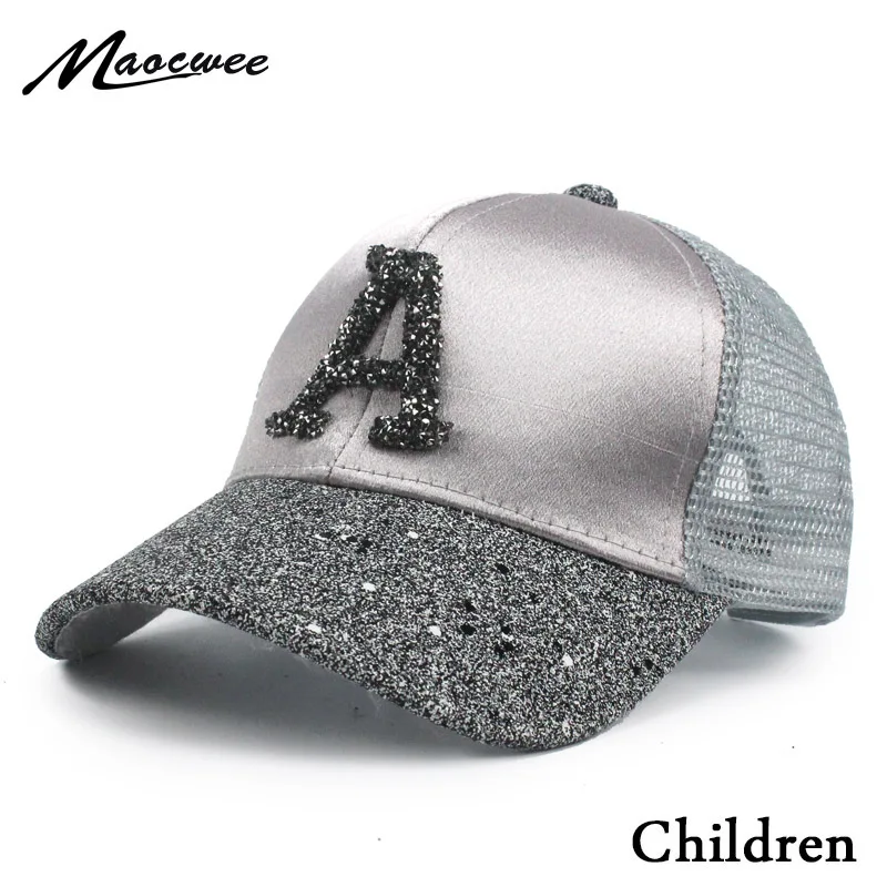 

Spring Children Hat Sequin Mesh Baseball Cap Boys Girls Fashion Summer Princess Sun Hat Children Snapback Baseball Hip-hop Hats