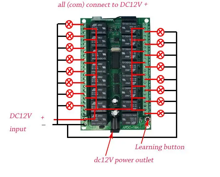 433 МГц/315 м умный дом 1000 м дальность DC12V 16CH радио Управление; RF Беспроводной дистанционного Управление переключатель Системы реле