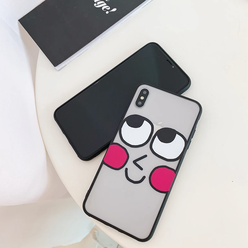 ORYKSZ мультфильм большие глаза шаблон чехол для iPhone X XSMax XR силиконовый мягкий 6 S 7 8