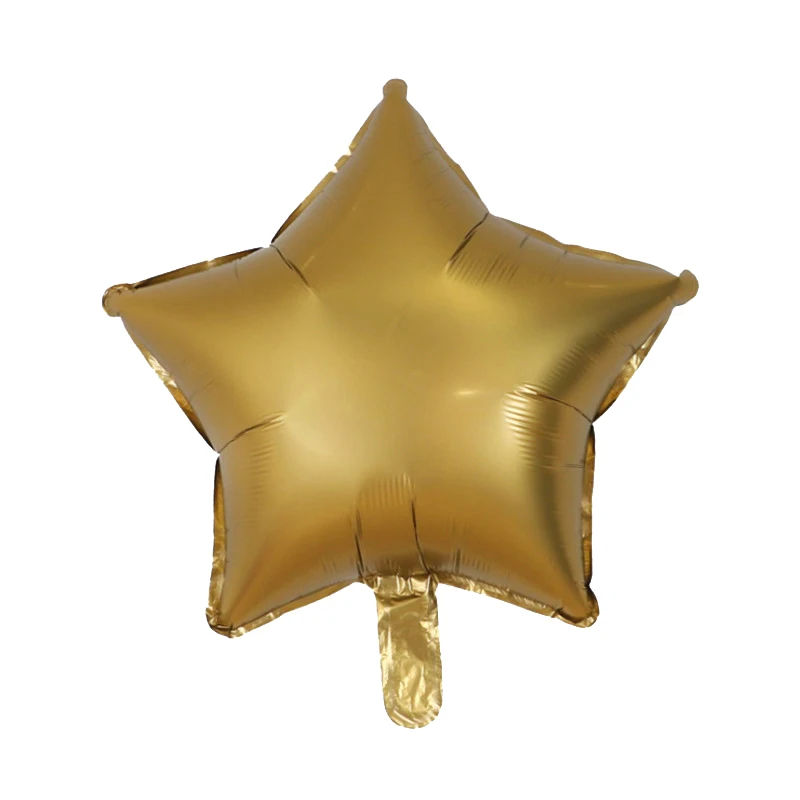 Star Gold 18 дюймов Звездное сердце матовые фольгированные шары на день рождения Воздушные гелиевые шары для свадьбы и дня рождения вечерние украшения Детские балоны - Цвет: Star Gold