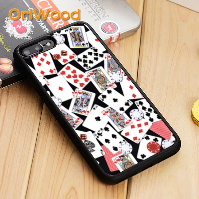 Коллекционный чехол OriWood с игральными картами для казино iPhone 5s 6 s 7 8 plus X XR XS 11 12 pro max