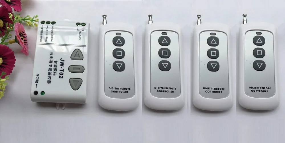 Беспроводный контроллер с проекционным экраном и 4 x передатчиками (с батареей), расстояние 50-100 м