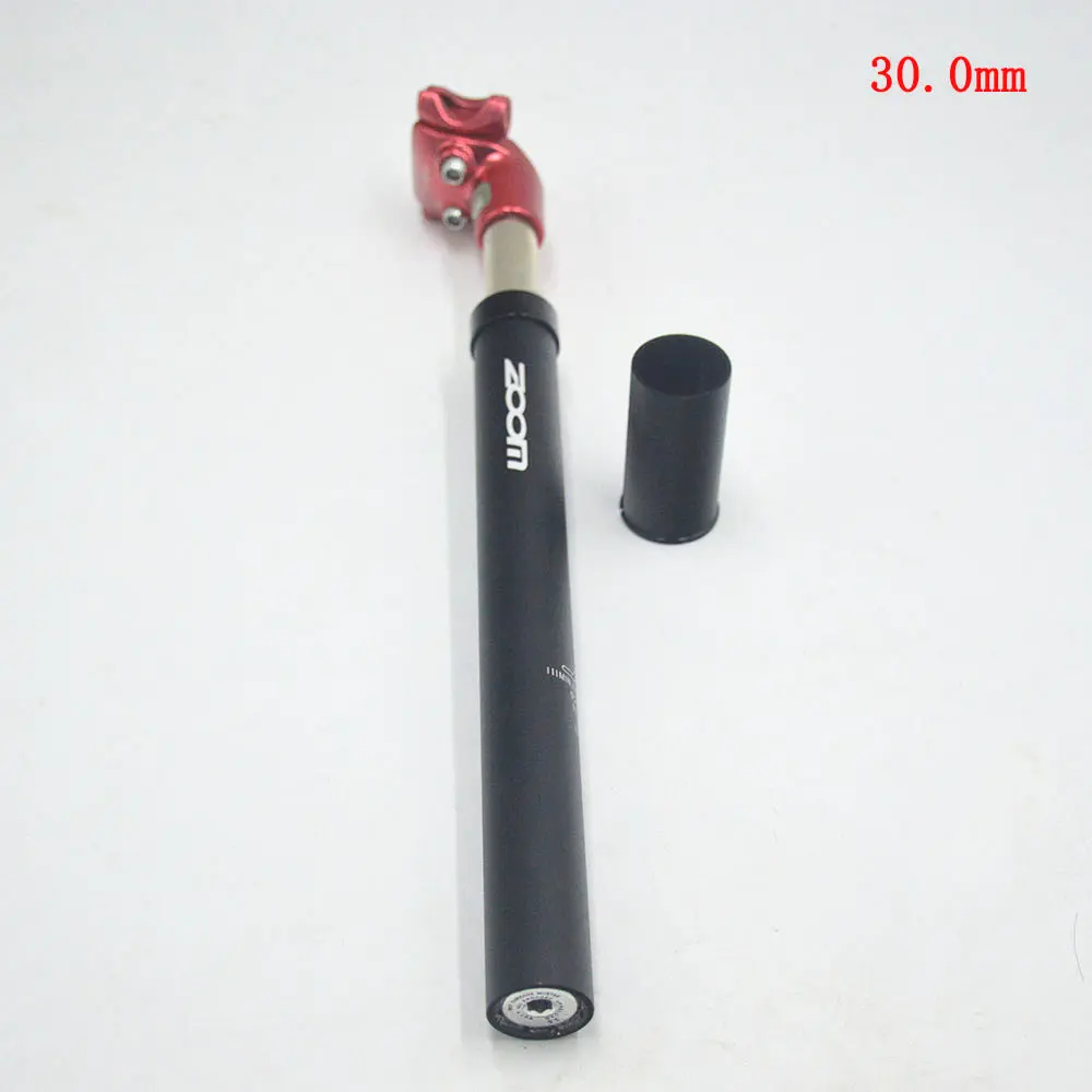 red 30.0mm Зум Подседельный штырь шоссейный велосипед горный велосипед амортизатор демпфирования подвеска 27,2/28,6/30,4/30,8/31,6X350 мм Подседельный штырь MTB - Цвет: red 30.0mm