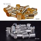 100 шт. 10x8 мм Серебристыезолотистые бусины Dreadlock пружинная форма Регулируемая оплетка для волос зажим для манжеты алюминиевый сплав трубка замок инструмент для укладки