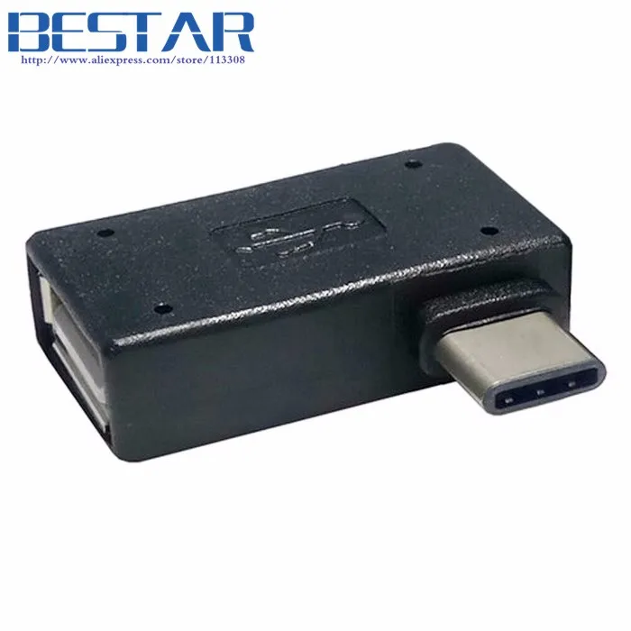 USB type c usb 3 1 к 2 0 Женский C Type OTG адаптер правый и левый Угловой 90 градусов для