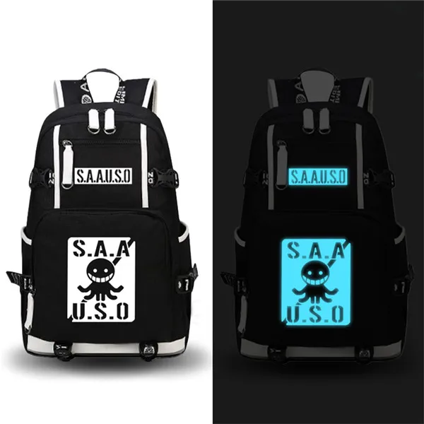 Убийство в классной комнате рюкзак женский Mochila школьные сумки из плотной ткани Светящийся рюкзак для ноутбука большой рюкзак для путешествий - Цвет: 3