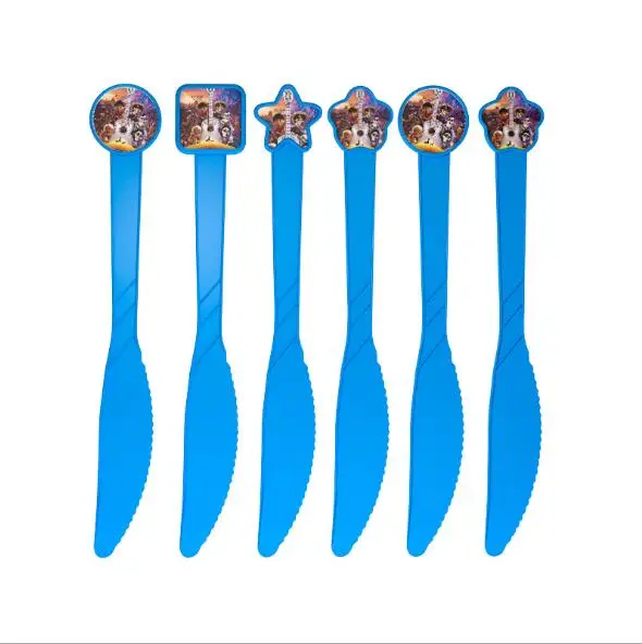 knife 6pcs Dreambound путешествия Коко Декоративная скатерть для вечеринки счастливые бумажные для дня рождения баннер/чашки/тарелка/салфетка детский душ вечерние принадлежности - Цвет: knife 6pcs