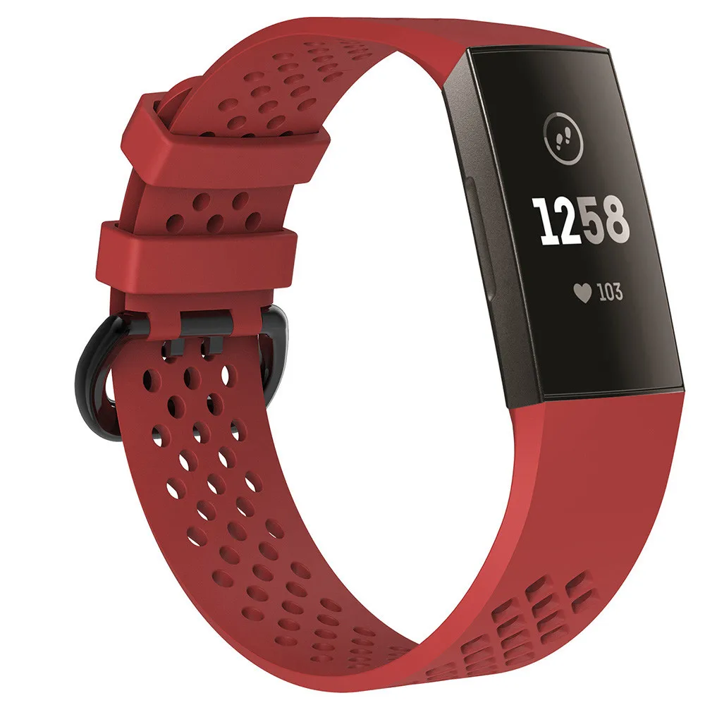 CARPRIE Bands Strap New Fashion Sports Breathable Silicone Bracelet Band For Fitbit Charge 3 8D1031 Dropship | Электроника