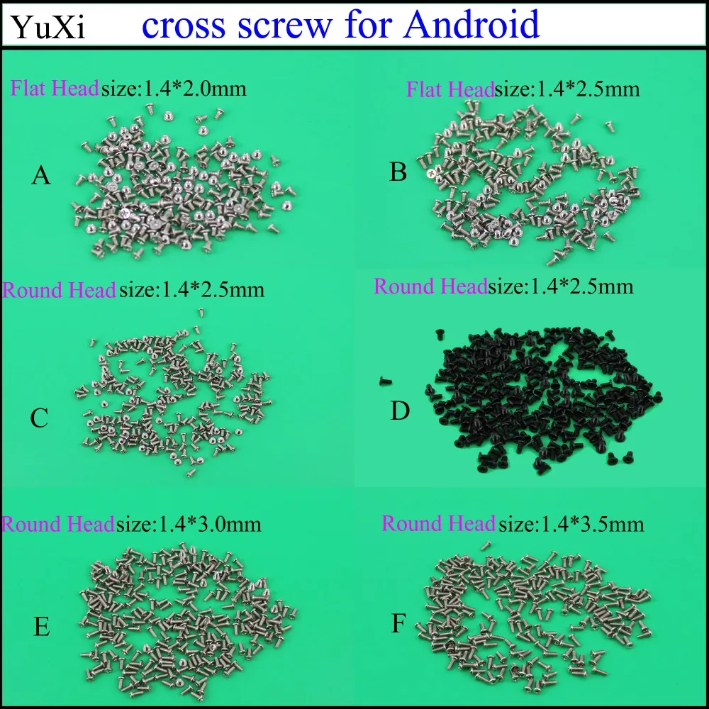 Сотовые винты для телефона M1.4 * 2/1 4*2 5/1 4*3/1 4*3 5 мм микровинты ремонта Micro Miniblack Cross | Отзывы и видеообзор -32880304957