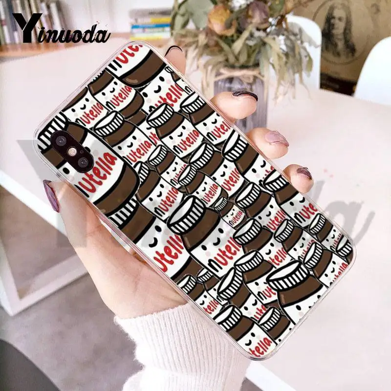 Yinuoda для iphone 7 6 X Чехол Kawaii nutella корпус под плетенную сумку мобильного телефона iPhone