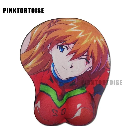 Asuka Langley Soryu PINKTORTOISE аниме 3D коврик для мыши подставка для запястья мягкие силикагель гелевые, на грудь сексуальный хип офисный Декор Японский комикс периферийный Kawaii palymat - Цвет: Asuka Langley Soryu