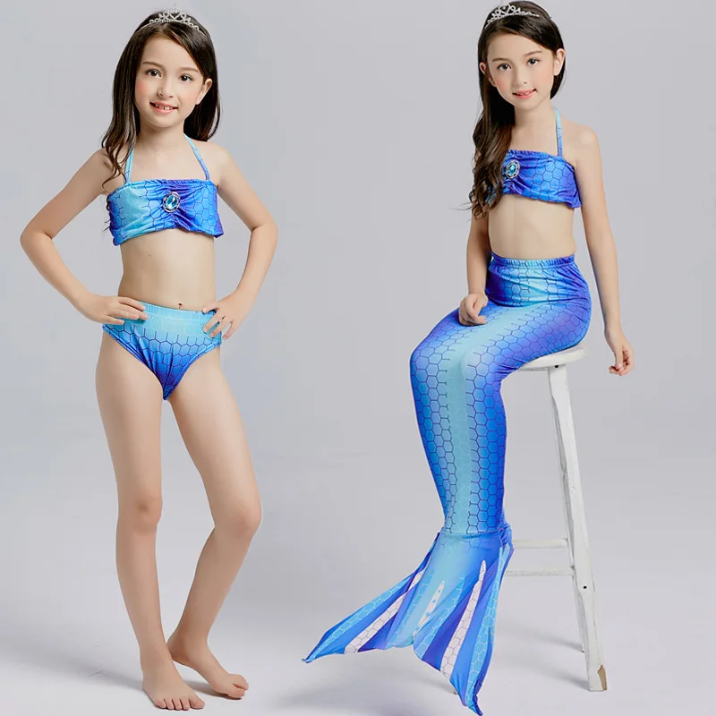 Подарок Русалочки детское бикини летний раздельный купальник для девочек