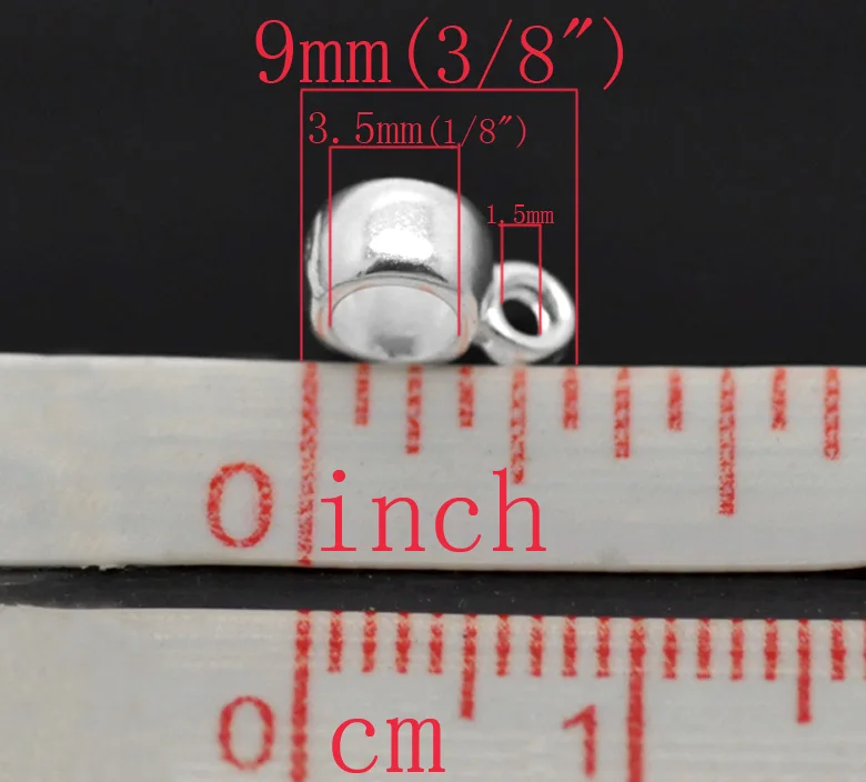 DoreenBeads 25 шт. бусины серебряного цвета 9 мм x 4 (3/8 дюйма 1/8 дюйма) горячая новинка |