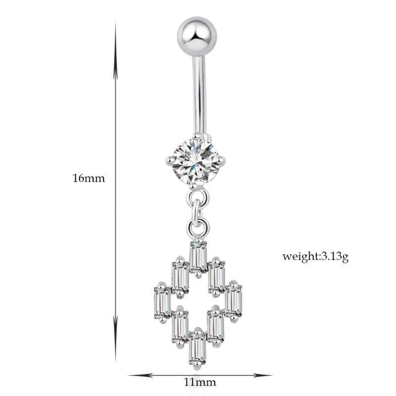 Модное ювелирное изделие для тела белый золотой цвет AAA + Прозрачный большой