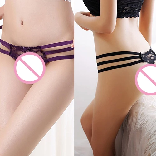 Модные женские Цветочные Сексуальная Кружево V-String Трусики-брифы стринги белье