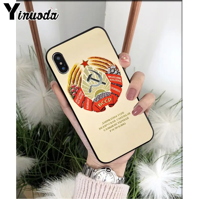 A4 Yinuoda флаг СССР, силиконовый мягкий чехол для телефона из ТПУ для Apple iPhone 8 7 6 6S Plus X XS MAX 5 5S SE XR - Color: A4