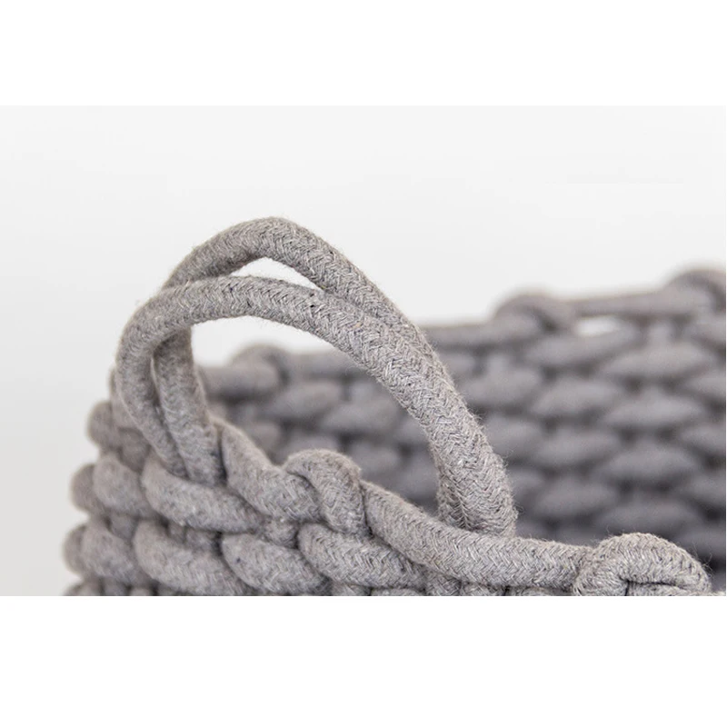 

Multifunction Storage Basket Handmade Clothes Laundry Storage Woven Basket Large Capacity Desktop Home Storage Organization