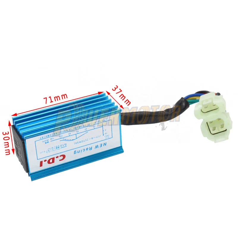 Blue 6 Pin Racing AC CDI GY6 Round Ignition Box For 50cc 90cc 110cc 125cc 150cc 2 stroke Engine Moped Scooter ATV Quad Buggy | Автомобили