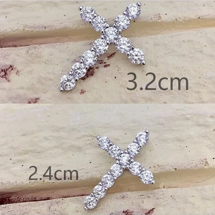 Новая детская одежда крест ожерелье с подвеской в виде чистым Цирконом ЭЛЕМЕНТЫ