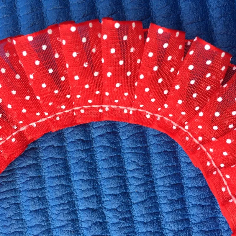 Шёлковая лента в горошек 3 ярда со складками|accessories for jewelry|craft cordjewelry accessories |